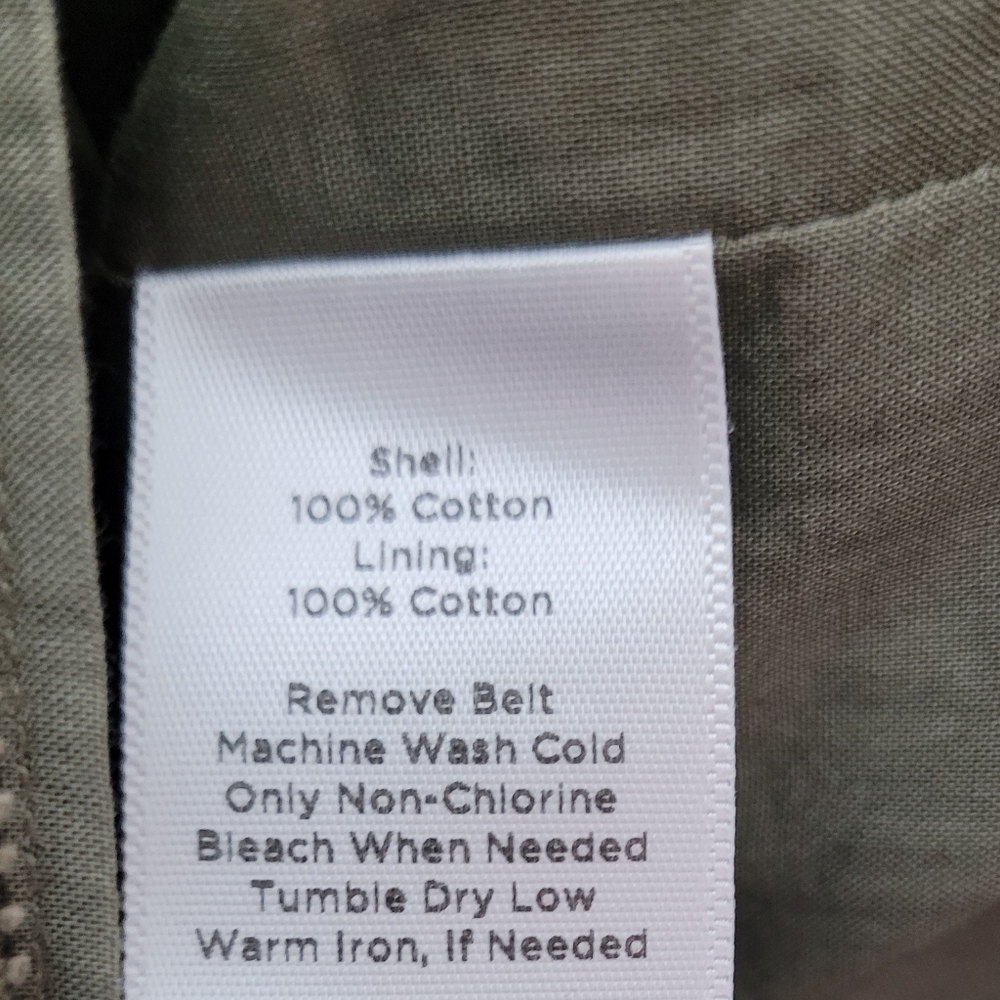 Talbots Tiered Midi Dress Rosette Belt Size 6 100% Cotton - Picture 6 of 6